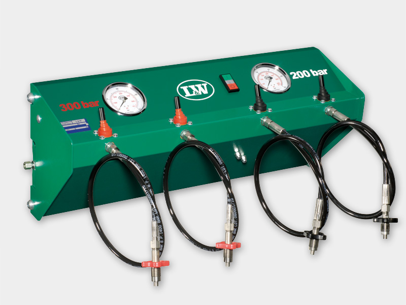 4 point panel - 2 x 200 bar, 2 x 300 bar with hoses and DIN anti-whip connections